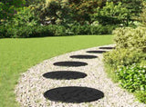 Stepping Stone 6 pcs Black 44 x 2 cm Rubber 42030076