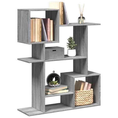 ZNTS Room Divider Bookcase Grey Sonoma 92x29x112 cm Engineered Wood 858125