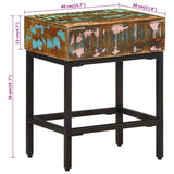 Side Table Multicolour Solid reclaimed wood 40x30x51 cm 338473