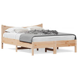 Bed Frame without Mattress 135x190 cm Double Solid Wood Pine 844745
