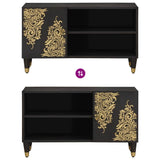 TV Cabinet with Shelf Black 80 x 33 x 46 cm Solid Mango Wood 4018823