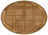 Table Top 90 x 3.5 Round Solid Teak Wood Natural 42033154