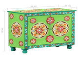 Hand Painted Sideboard Multicolour 70x35x60 cm Solid Mango Wood 321664