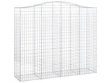 Arched Gabion Baskets 3 pcs 200x50x220/240 cm Galvanised Iron 3145767