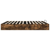 Ottoman Bed Frame Smoked Oak 203 x 160 x 25 cm Engineered Wood 3409217