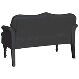 Chesterfield Bench Black 120.5 x 65 x 75 cm Faux Leather 42019284