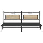 Bed Frame without Mattress Sonoma Oak 200x200 cm Engineered Wood 4106799