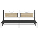 Bed Frame without Mattress Sonoma Oak 200x200 cm Engineered Wood 4106799