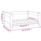 Dog Bed Honey Brown 65.5x50.5x28 cm Solid Pine Wood 821450