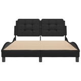 ZNTS Bed Frame without Mattress Black 120x200 cm Faux Leather 3208170
