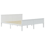 Bed Frame without Mattress White Solid Wood Pine 200x200 cm 322187