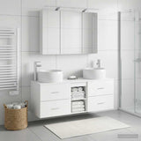 Bathroom Furniture Set 4 pcs White 100 x 14.5 x 70 cm 3407015