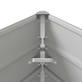 Planter Light Grey 195 x 100 x 45 cm Galvanised Steel 42018167