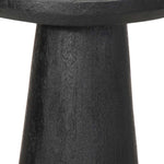 ZNTS Side Table Black Ø30x60 cm Solid Wood Mango 4017541