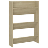 Wall Shoe Cabinets 2 pcs Sonoma Oak 60x18x90 cm Engineered Wood 806766