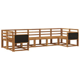 Outdoor Sofa Set 7 pcs Natural Solid Acacia Wood 3385500