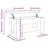 Coffee Table Grey Sonoma 101x49x52 cm Engineered Wood 819273