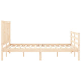 Bed Frame without Mattress Double Solid Wood 3194546