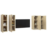 TV Cabinets 4 pcs Sonoma Oak 30.5x30x90 cm Engineered Wood 3079056