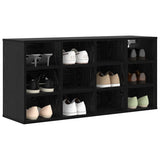 Shoe Cabinet Black Oak 103 x 30 x 51 cm Engineered Wood 875211