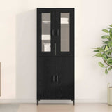 Highboard 2 pcs Black oak 69.5 x 34 x 180 cm Engineered Wood 3334351
