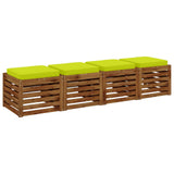 4-Piece Seat Cushions VUGHT 4 pcs 100% Polyester Bright Green 946281