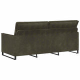 3 Seater Sofa Army Green 190 x 81 x 82 cm Faux Suede Fabric 42041002