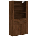 Highboard Brown Oak Engineered Wood 3185382