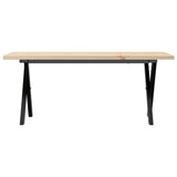 Coffee Table X-Frame 110x40x45.5 cm Solid Wood Pine and Steel 3282755