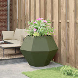 Planter Olive Green 100 x 100 x 80 cm Steel 884030