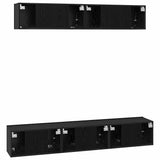 TV Cabinet Set 5 pcs Black Oak Engineered Wood 3393214