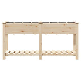 Garden Planter Beige 161.5 x 45 x 76.5 cm Solid fir wood 42006581