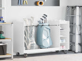 Golf Cabinet with Wheel Plain White 120 x 45 x 98 cm 899471