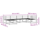 Outdoor Sofa Set 6 pcs Natural Solid Acacia Wood 3367807