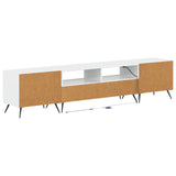 5 Piece LED TV Cabinet High Gloss White Engineered Wood 3416924