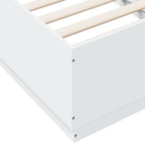 Bed Frame with LED without Mattress White 90x190 cm Single 3209660