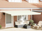 Retractable Awning Cream 400 x 200 cm Fabric 3329771