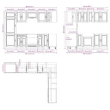 14 Piece Kitchen Cabinet Set Porto Grey Sonoma Engineered Wood 3314997