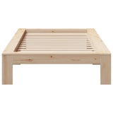 Bed Frame without Mattress 75x190 cm Small Single Solid Wood Pine 855340