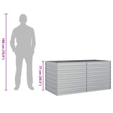Garden Raised Bed 160x80x77 cm Galvanized Steel Silver 316880