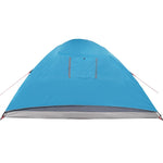 ZNTS Camping Tent Dome 4-Person Blue Waterproof 94720