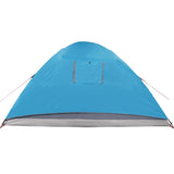 ZNTS Camping Tent Dome 4-Person Blue Waterproof 94720