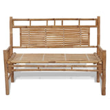 Garden Bench Natural Bamboo 120 cm wide Sturdy Garden Bench 41504