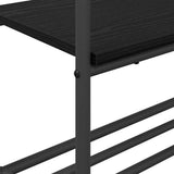 Clothes Rack Black Oak 77 x 30 x 171 cm Engineered Wood 868463