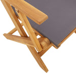 ZNTS 5 Piece Garden Dining Set Anthracite Fabric and Solid Wood 3281833