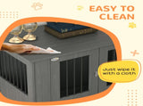 Dog Crate Table for Medium and Large Dogs with Magnetic Door for Indoor Use, 95 x 55 x 75 cm, Grey T3398P376409
