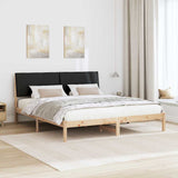 Bed frame Brown and black 200 x 200 cm Solid pine wood 3394360