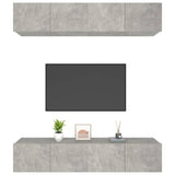 TV Cabinets 4 pcs Concrete Grey 80x30x30 cm Engineered Wood 3114185