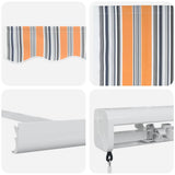 Retractable Awning Multicolour 300 x 250 cm Fabric and Metal 3330009