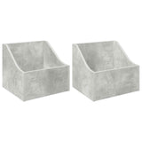 LP Record Box 2 pcs Concrete Grey 37 x 33 x 32 cm 8012769